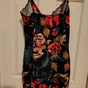 Floral Print Dress with Strappy Design